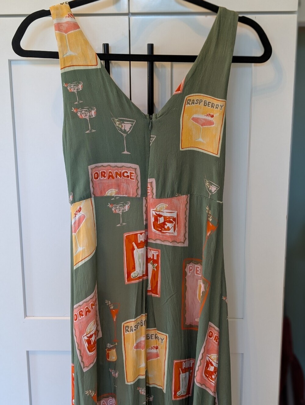 Paper Heart Women’s Olive Green Sleeveless Print Maxi Dress, Size XS